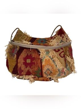 Erda Woven Tapestry Frindge Crossbody Shoulder Bag Boho Mini Multicolor Purse